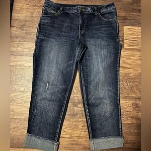 Maurices Crop Cuffed Denim Jeans Womens size 16
